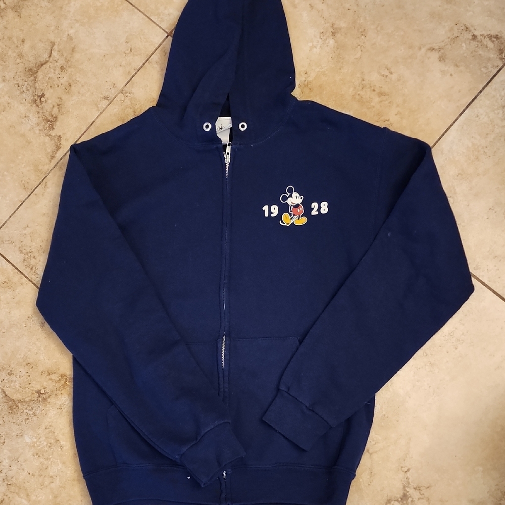 Disney Navy Blue Mickey Mouse 1928 Zip-Up Hoodie